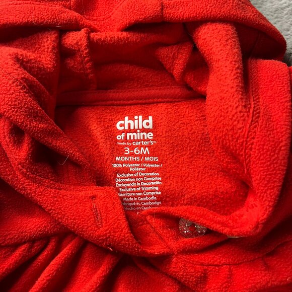 Carter's Girls 3-6 months hooded Fleece sweater - Picture 4 of 5